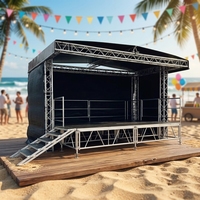 Nouvelle Scène Modulaire Carrée de Luxe en Alliage d'Aluminium, Plateforme Réglable pour Concerts, Mariages et Événements Extérieurs