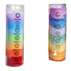 Nến nhiều lớp bảy luân xa cao cấp Chakra & Luck |   7 luân xa từ đỉnh đầu đến gốc - Product Image 1