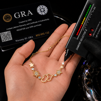 Bracelet de mariée élégant en or rose avec cœur infini en moissanite, certificat DVVS GRA, vente en gros d'usine, bracelets pour femmes
