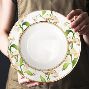 <span class=keywords><strong>Vaisselle</strong></span> de luxe en porcelaine fine avec motif muguet - <span class=keywords><strong>Vaisselle</strong></span> florale en gros pour la maison et les cadeaux d'affaires - Product Image 2