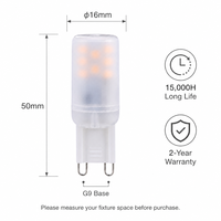 Ampoule LED G9 sans scintillement, économie d'énergie, haute qualité, 2W, 200LM, 220V, pour la maison, la chambre, le salon, le lustre