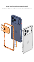 Étui de protection robuste pour téléphone avec cadre métallique électroplaqué magnétique, antichoc et dissipateur de chaleur pour iPhone 16 15 14 13 Pro Max 11 Plus