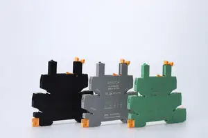 โมดูลรีเลย์ชนิดปลั๊กอินควบคุมทางอุตสาหกรรมปรับแต่ง PLC-RSC 24DC/21/ PLC 6.2มม. รีเลย์บางพิเศษพร้อมซ็อกเก็ต