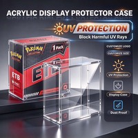 Boîte de présentation en acrylique transparent avec aimant puissant, protection UV et anti-poussière pour boîte d'entraînement Elite (ETB) de collection