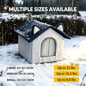 Weatherproof <b>Outdoor</b> Stray <b>Cat</b> Shelter Insulated Waterproof Rainproof Enclosed Warm <b>Cat</b> <b>House</b> for Winter All Season Use - Product Image 3