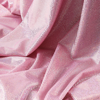 Stock de lots de verre sattré brillant hologramme irisé feuille métallique tissu poly spandex extensible dans les 4 sens jupe de danse tissu de maillot de bain