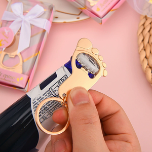 Benzersiz Bebek Ayak İzi Şişe Açacağı Anahtarlık, Bebek Vaftiz Töreni Hediyeleri, Misafirler İçin Yenidoğan Hatırası, Güzel Hediye Kutusu ile - Product Image 4