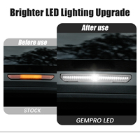 Feux latéraux de pare-chocs à LED blancs à lentille transparente style X pour GMC Sierra HD 2500 3500 2020-2021, avant et arrière, lot de 4 pièces