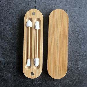 Bourgeons de coton en silicone <span class=keywords><strong>réutilisables</strong></span> écologiques avec emballage de caisse en bambou biodégradable - Product Image 2