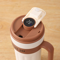 Gobelet isotherme intelligent réutilisable de 450 ml avec affichage LED de la température, alimenté par batterie, en acier inoxydable, mignon, pour le bureau