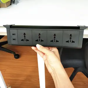 Universal power outlet Desk Hanging Power Sockets with USB Ports Mount Under Desk Table Edge smart power strip extension socket