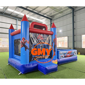 Location de structures gonflables pour fêtes : Château gonflable commercial <span class=keywords><strong>Spiderman</strong></span> Hpfburg avec souffleur d'air - Product Image 4