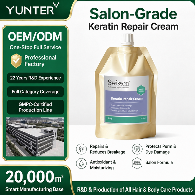 OEM Keratin Protein Peptide Hair Repair Cream Triple Protein Hair Mask Centella Asiatica for Hair Core Repair Frizz Control