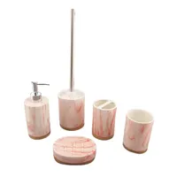 Juego de baño personalizado, productos de cerámica, bambú, accesorios de baño