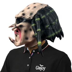 Máscara de látex estilo Guerrero Alienígena inspirada en Depredador para disfraz de Halloween - Product Image 3