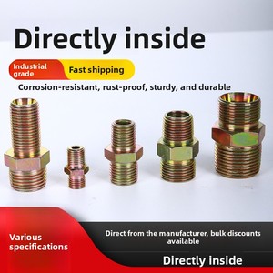 Une extrémité plate une extrémité pouce filetage inversé droit fer vis connecteur hydraulique raccords de tuyauterie connecteur de Transition - Product Image 5