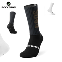 Chaussettes de compression de cyclisme ROCKBROS respirantes en nylon et élasthanne imprimées, antibactériennes, mi-mollet, pour hommes et femmes, pour le cyclisme sur route et les sports