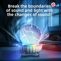 Kedatangan Baru Speaker Mini Portabel Hiasan Meja dengan Tampilan Cangkang Keren RGB Tujuh Warna untuk Baterai 5.3 1000-2000mAh