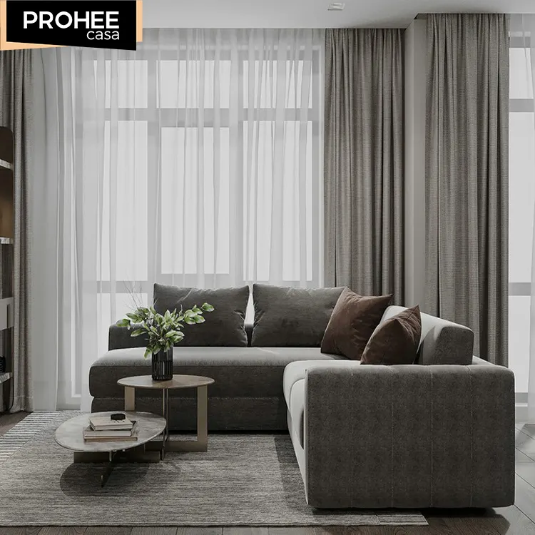 Luxury Living Room Velvet Sofa Set Furniture With Ottoman European Style