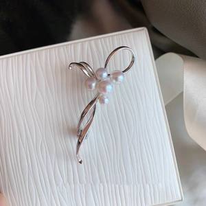 Broche de luxe de grande marque, style bien-être, en perles d'eau douce naturelles de Zhuji, plaqué or 14 carats, style multi-perles, populaire et tendance - Product Image 3