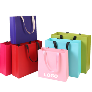 Custom Logo Branded Store White Black Navy Blue <b>Shopping</b> Paper Bag Gift Bags for <b>Small</b> Business - Product Image 3