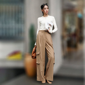 Venta al por mayor de ropa de mujer elegante y barata, prendas de punto de otoño, suéter de moda para mujer, camiseta blanca de manga larga - Product Image 4