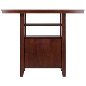 DB Albany <b>Walnut</b> High <b>Table</b> with Cabinet Elegant Dining Solution - Product Image 4