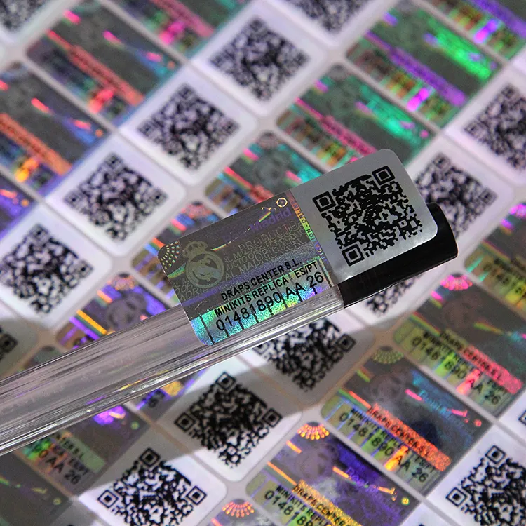 QR Code Druck Hologramm Aufkleber Nach Sicherheit Hologramm Aufkleber Label