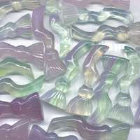 Prix de gros Macaron naturel couleur Fluorite pierre de guérison spirituelle balai de sorcière en cristal pour les cadeaux d'Halloween