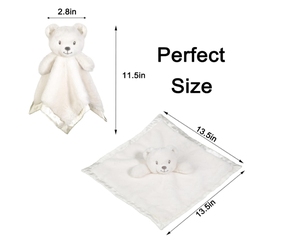 Couverture de sécurité personnalisée en peluche douce avec tête d'animal en coton PP pour bébés, serviette de confort, <span class=keywords><strong>doudou</strong></span> - Product Image 6