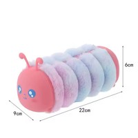 Kotak Pensil Kain Plush Motif Ulat & Unicorn Lucu, Lembut, Pereda Stres, Tempat Penyimpanan Alat Tulis, Tas Makeup