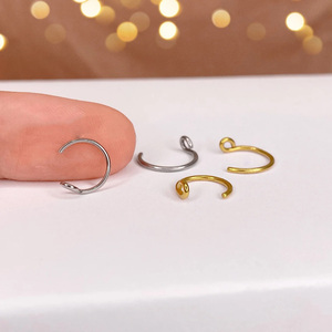 Anillo <span class=keywords><strong>piercing</strong></span> para labios, anillo <span class=keywords><strong>de</strong></span> oro <span class=keywords><strong>de</strong></span> 9K/10K/14K/18K - Product Image 6