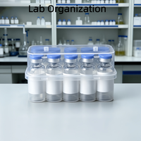 Boîte d'emballage transparente pour flacons de pénicilline 5ml 7ml 10ml à 10 compartiments, étui pour flacons de poudre lyophilisée, étui pour ampoules de poudre lyophilisée en PP