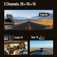 Nouvelle Caméra Embarquée 4G 2026 à 3 Objectifs pour Flotte avec Suivi GPS et Vision Nocturne IR, Compatible Alimentation 9-36V, Caméra de Surveillance en Direct pour Flotte
