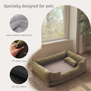 Offre Spéciale fabricant fait à la main luxe doux calmant chien géant lit tapis pour animaux de compagnie réversible lavable <span class=keywords><strong>coussin</strong></span> de haute qualité - Product Image 3