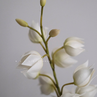 Hoge Kwaliteit Witte Kunstmatige Lelie Van De Vallei Real Touch Bloemen Pu Bloem Voor Huis & Hotel Decor Realistisch Bloemenontwerp