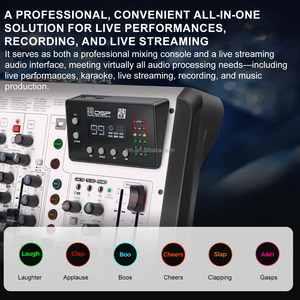 TNH UFX6 Professional 6 Channels <strong>DJ</strong> <strong>Controller</strong> Audio Mixer USB <strong>Interface</strong> 99DSP 48V Phantom Power - Product Image 4