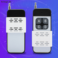 Télécommande de porte de garage 433 MHz à 4 boutons, code d'apprentissage 1527, contrôleur sans fil longue portée, émetteur 2CH pour interrupteur Tuya
