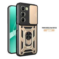 Étui de téléphone à fenêtre coulissante pour la série Infinix Hot - Coque de protection antichoc pour la série Tecno et Infinix Hot 60 Pro