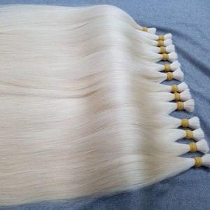 Cheveux vierges vietnamiens 100g en vrac, double trame machine, pointes super double drawn, sans nœuds, compatibles permanente, toutes couleurs - Product Image 3