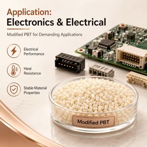 Composé PBT modifié DICAI avec fibre de verre renforcée, résine PBT GF30, qualité de moulage par injection, granulés PBT FR V0 - Product Image 2
