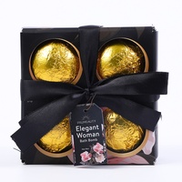 Vente en gros Coffret cadeau boules de bain or de luxe personnalisé Aromathérapie Spa Coffret bombe de bain pétillante naturelle biologique
