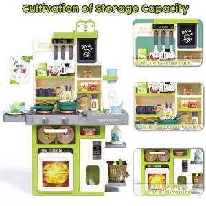 EPT 63 adet mutfak aksesuarları 80CM çocuklar için gerçekçi işıklar sesler sprey mutfak seti oyuncaklar oyna Pretend - Product Image 5