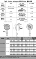 Motor sin Escobillas A4214 Outrunner 350KV/650KV 12N14P de Alto Torque para Dron RC, Quadcopter, Avión de Carreras FPV, OEM/ODM