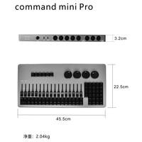 Console d'éclairage DJ de petite taille Command Mini Pro Dmx Controller pour l'éclairage de scène