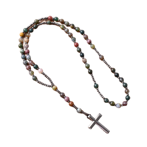 14K Gold Plated Virgin Mary Guadalupe <strong>Rosary</strong> Necklace San Judas Tadeo with Cross Zircon Oro Laminado <strong>Christian</strong> Wholesale - Product Image 1