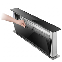 Hotte aspirante électrique ultra-silencieuse en acier inoxydable de 90 cm, pour usage domestique et hôtelier, classe énergétique 150W, aspiration inférieure