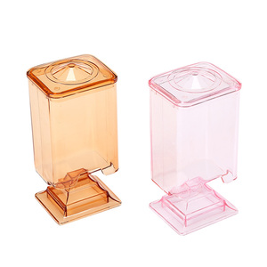 Boîte rectangulaire transparente pour lingettes à ongles, support transparent pour tampons dissolvants pour manucure et outils à ongles - Product Image 5