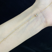 Özel 18 Ayar Altın Bileklik IGI GIA Sertifikalı El Yapımı Zincir DEF VVS 0.45ct 0.5ct CVD HPHT Laboratuvarda Yetiştirilmiş Elmas Bileklik Kızlar İçin Hediye
