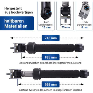 Set di 2 Ammortizzatori Antivibrazioni 100N per Indesit C00309597, Smorzatori di Vibrazioni Suspa per <span class=keywords><strong>Lavatrice</strong></span> e Asciugatrice - Product Image 3